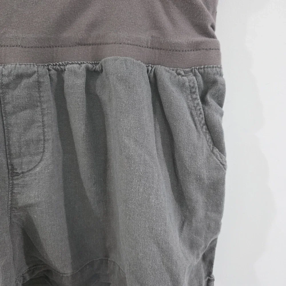 Old Navy Womens Linen Shorts Size 18 Gray Pull On Coastal Summer Beach